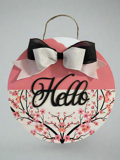 Door Sign - Medium Wood Circle