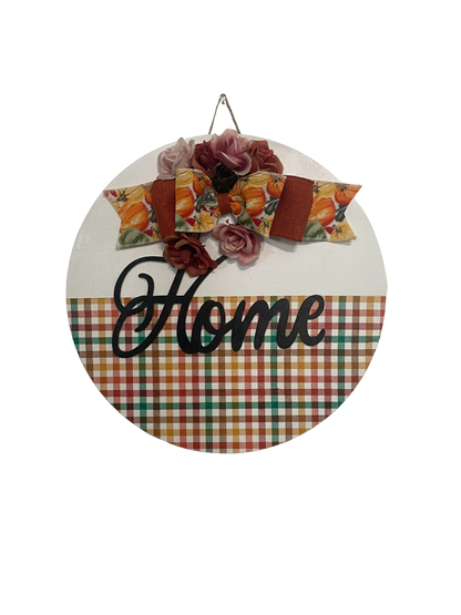 Door Sign - Medium Wood Circle