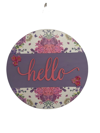 Door Sign - Medium Wood Circle