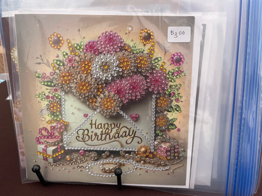 Diamond Art Birthday Card