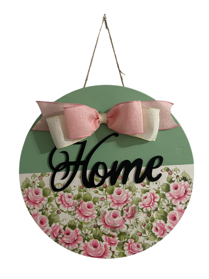 Door Sign - Medium Wood Circle