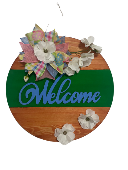 Door Sign - Medium Wood Circle