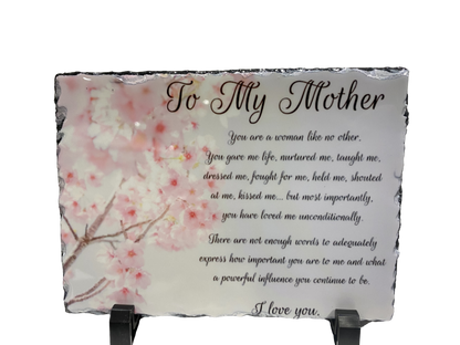 Slate Plaque w/display feet